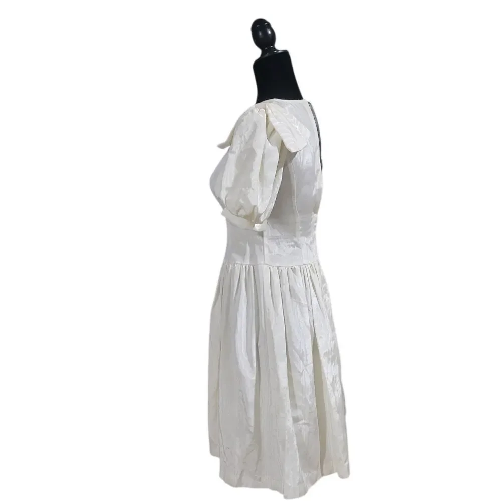 Gunne Sax Vintage 70s White Prairie Cottagecore Dress Size XS COTTAGECORE - Picture 4 of 7